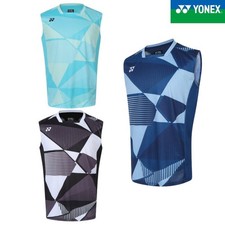 Yy Maglietta Sportiva Uomo Badminton Top Senza Maniche Gilet Asciugatura Rapida Traspirante