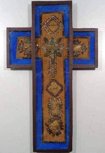 Antico crocefisso teca - teca, vetro