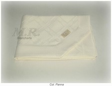 COPRILETTO MATRIMONIALE TESSUTO MATELASSE JACQUARD PANNA CREALBA HOME