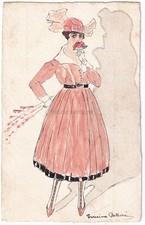 CARTOLINA DISEGNATA E COLORATA