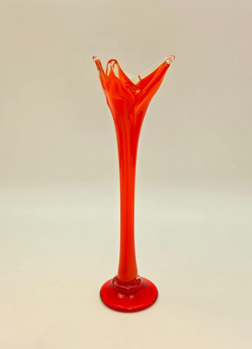 Vaso vetro rosso arancio - vaso,