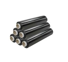 6 PELLICOLE FILM ESTENSIBILE NERO DA 1,8KG 23 MYCRON BOBINE SUPER RESISTENTE