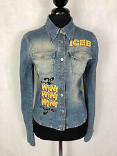 ICEBERG Camicia Giubbotto Donna Jeans Texas Western Denim Woman Shirt Sz.XS - 38