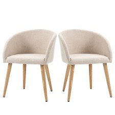 HOMCOM Set 2 Sedie Imbottite