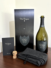 Empty Dom Perignon 2002 Plenitude 2 P2 Champagne Bottle, Metal Box & Cork