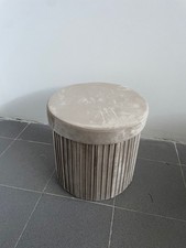 Pouf tondo tortora
