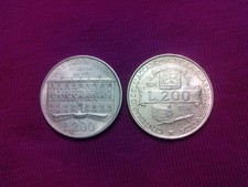200 lire 1990 Consiglio di Stato 1996 centenario Accademia Guardia di Finanza