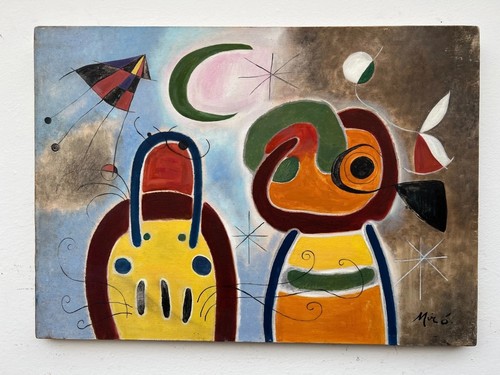 Quadro olio tela joan - tela, miro