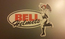 BELL HELMETS sticker sexy WOMAN GIRL (flag usa клей aufkleber логотип)