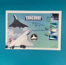 CONCORDE SILVER 1 oz COPERTINA MONETA FIRMATA PILOTI LOWE E COCHRANE & RAYMOND BAXTER