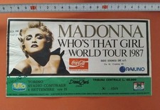MADONNA who's That Girl World Tour 1987 TORINO ITALY Biglietto Concerto Ticket 