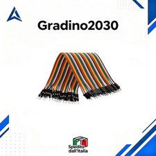 40 Cavetti Jumper Dupont Flessibili 20cm Maschio-Maschio Progetti Arduino