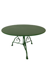 Tavolo rotondo da giardino in ferro lacca verde Usine Arras diametro cm 130