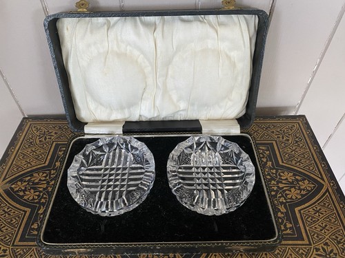 Antique cased set two - set, cut