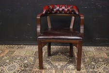 Sedia/poltrona Chester / Chesterfield / legno /pelle bordeaux /originale inglese