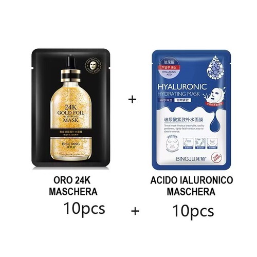 Maschera viso oro - maschera,