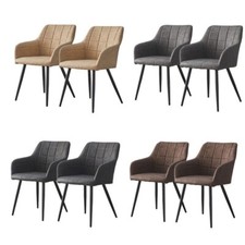 2 sedie sala da pranzo in ecopelle, poltrona, cucina, sala da pranzo, imbottite