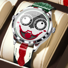 Men Wristwatch Luxury Fashion Waterproof Alloy Quartz CLOWN DIAL High Quality