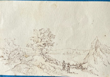 Disegno antico paesaggio