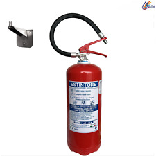 ESTINTORE A POLVERE DA 6 KG OMOLOGATO 2025 CON STAFFA A MURO CERTIFICAZIONE