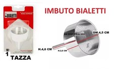 BIALETTI RICAMBI IMBUTO MOKA 1 TAZZA PER CAFFETTIERA MOKA ORIGINALE