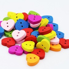 100 pezzi bottoni in legno