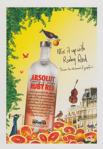 Absolut vodka cartolina - absolut,