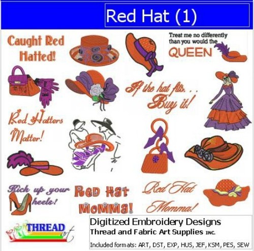 Set disegno ricamo - , cappello