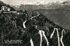 1955 PASSO DELLA MENDOLA Hotel Pensione Caldaro Herrnhofer Trento Cartolina
