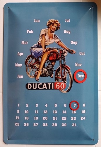 Plaque métal vintage ducati - métal,