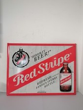Lamierino Red Stripe Beer Birra Insegna Arredo Bar Tabella
