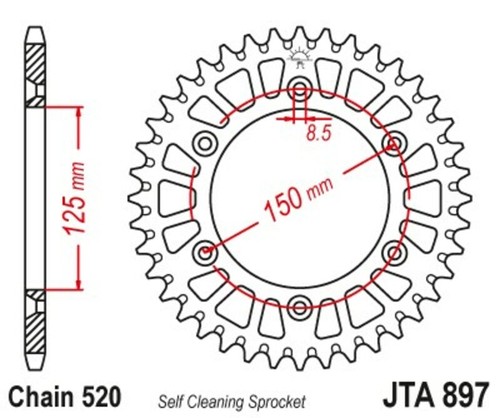 Sprockets corona plato - jt,