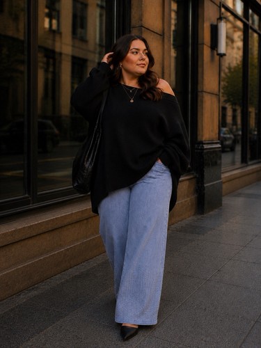 Jeans borchie gamba larga