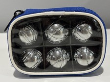 Set bocce metallo argento 35 mm gioco da viaggio miniatura bocce set mancante 1
