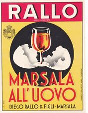 Vecchia etichetta di liquore_RALLO_MARSALA ALL'UOVO_Diego RALLO & FIGLI_MARSALA