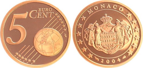 Monaco cent 2004 moneta in - monaco,