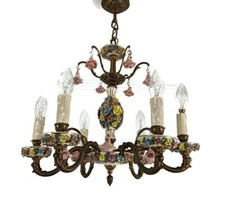 Lampadario italiano porcellana