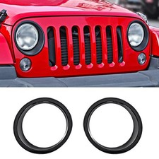Cornice copri faro nero per Jeep per Wrangler JK JKU 2007+ perfetta vestibilità