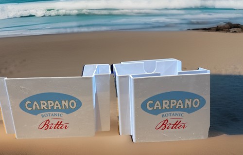 Carpano bitters napkin - carpano, straw