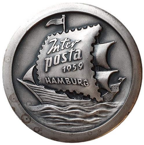 Medaglia bronzo argentato - medaglia,