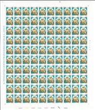 1980 ITALIA REPUBBLICA - Castello Rocca di Calascio 50L -foglio intero nuovo MNH