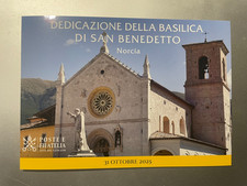 2025 Vaticano Folder Dedicazione Basilica San Benedetto Norcia con Busta FDC