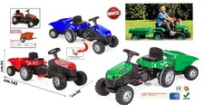 Trattore a pedali con rimorchio trattore grande gioco per bambini a pedali