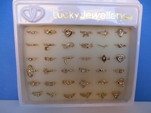 Stock lotto 360 anelli dorati - lotto,