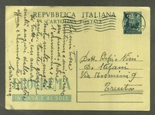 REPUBBLICA - INTERO POSTALE Lire 20 -  "LEOCREMA" 