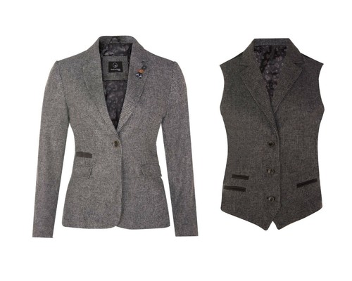 Giacca blazer tweed righe - in,