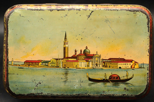 Antica scatola latta - antica,