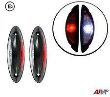 2x LED Lato Profilo Evidenziatore Bianco Rosso Luci Omologato Rimorchio Camion