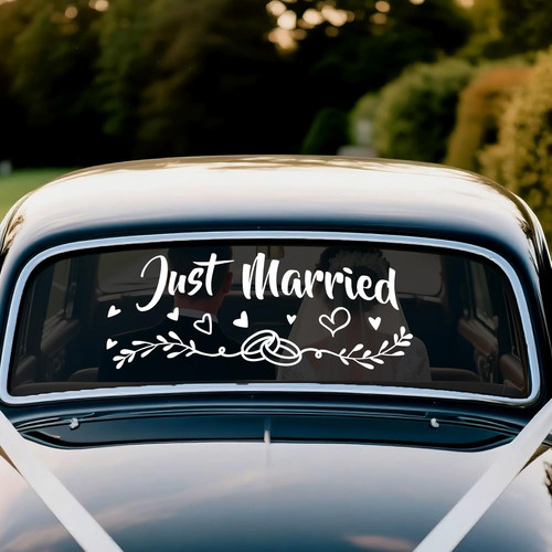Just married auto adesivi - just,