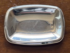 Piccolo piattino oblungo argento 800 anni '60